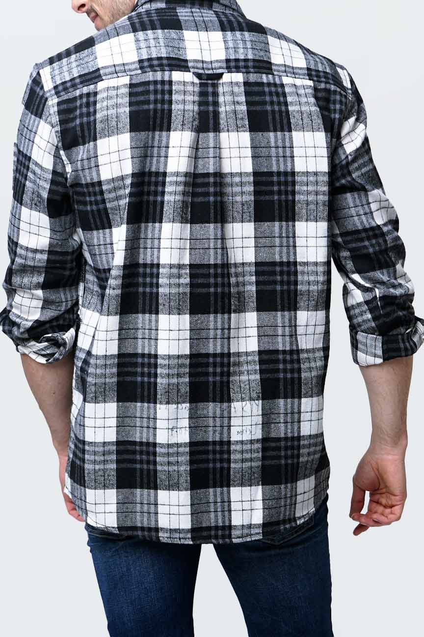 Kemeja Flanel Alyx Black Offwhite - Image 5