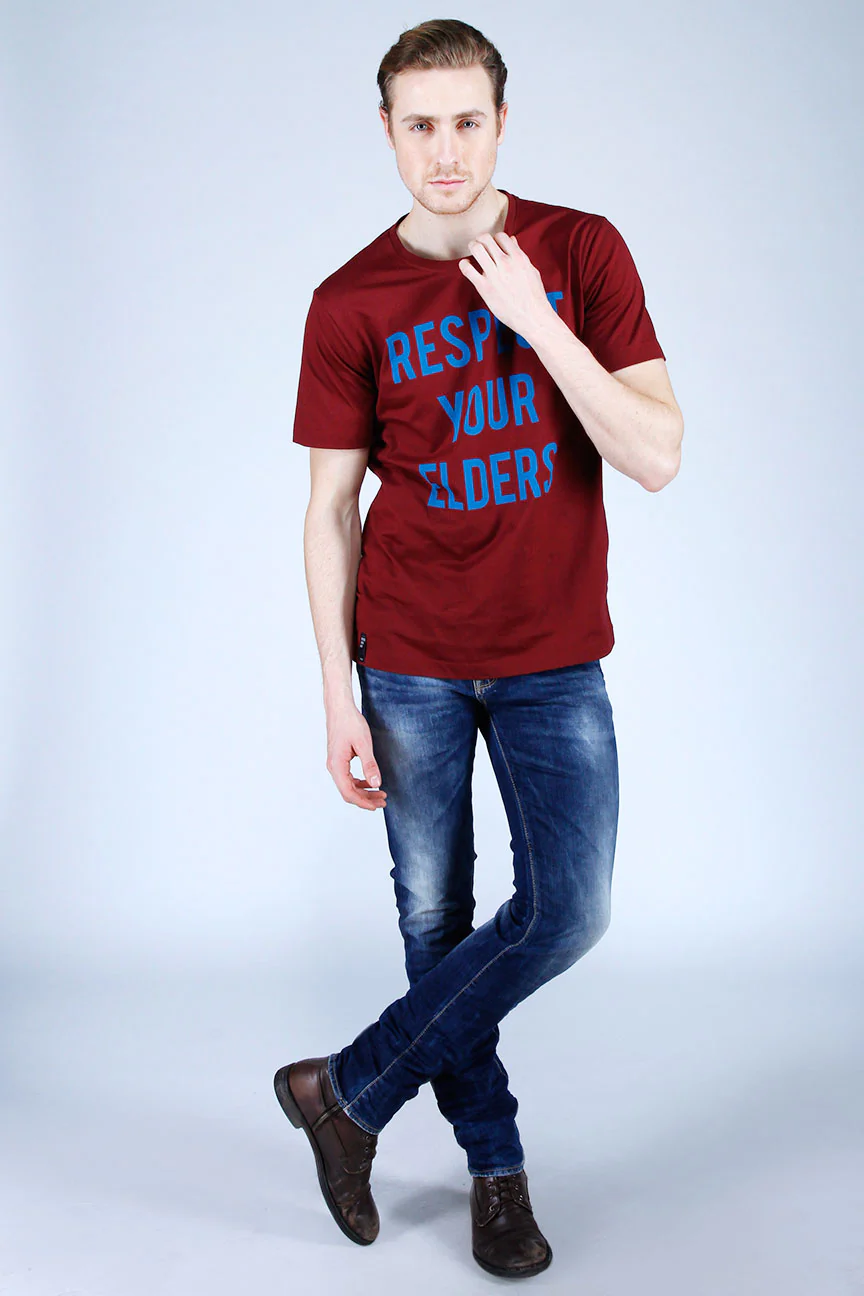 T-Shirt Lengan Pendek Ancestors Maroon - Image 3