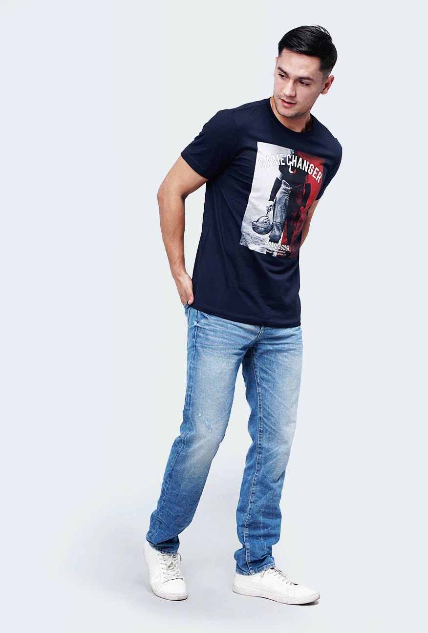 T-Shirt Lengan Pendek Arsein Dark Navy - Image 4