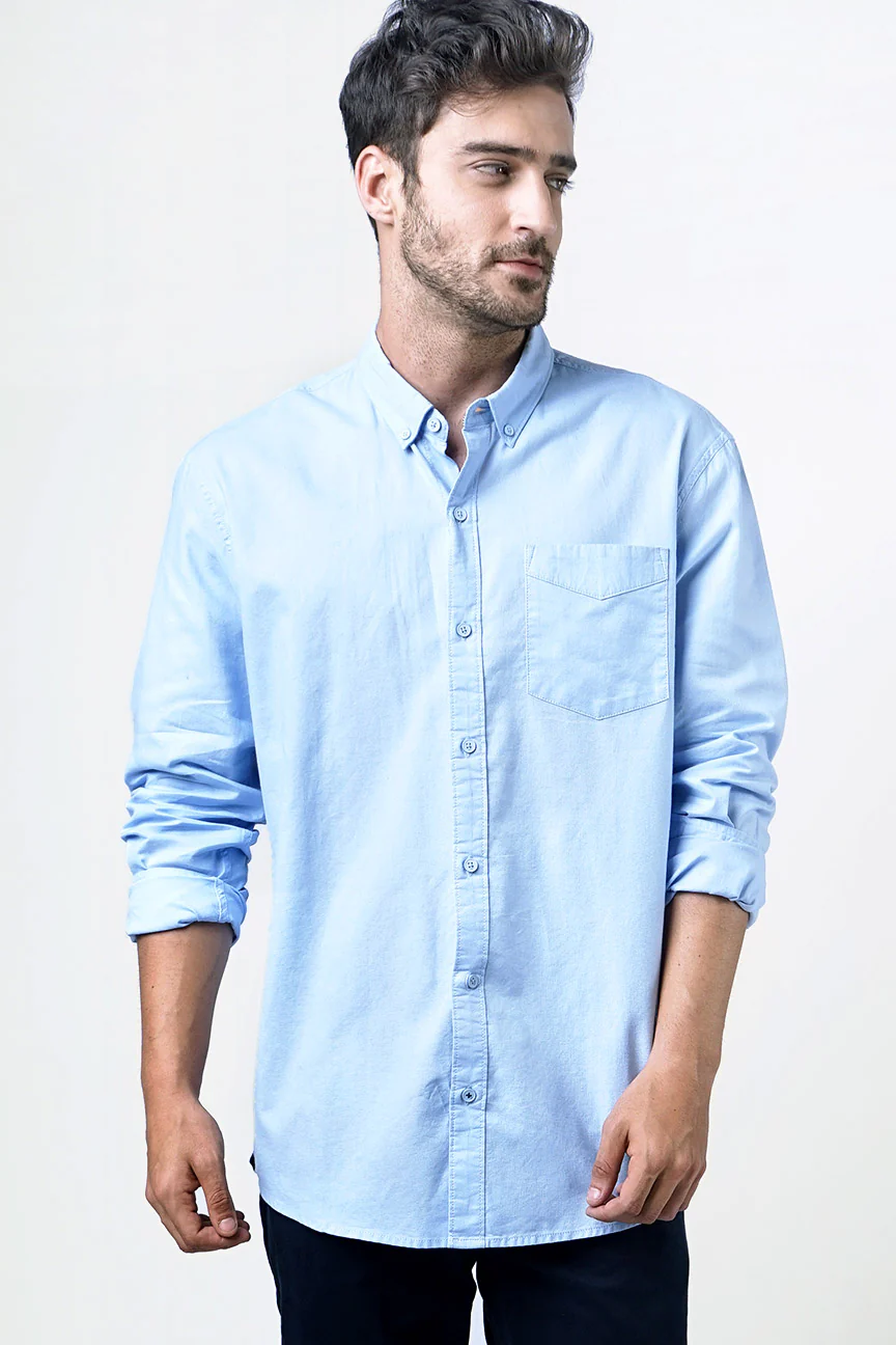 Kemeja Lengan Panjang Aspact Light Blue