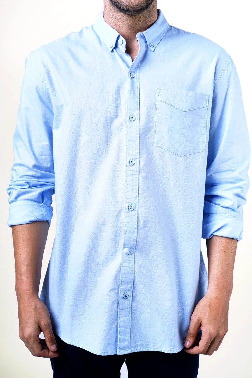 Kemeja Lengan Panjang Aspact Light Blue - Image 3
