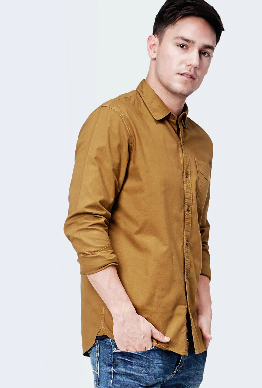 Kemeja Lengan Panjang Atlas 2.0 Dark Brown - Image 3