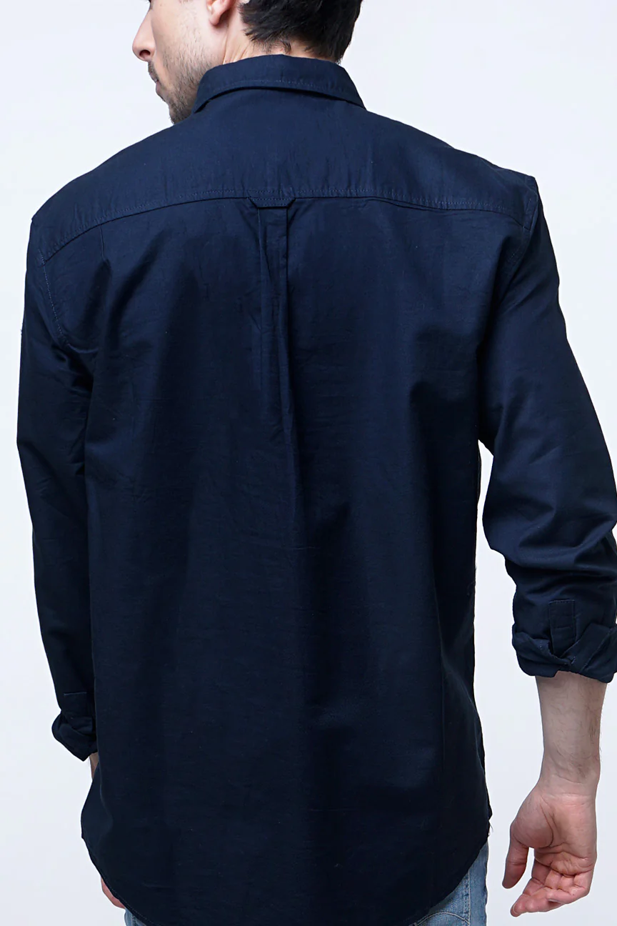 Kemeja Lengan Panjang Atlas Blue Navy - Image 4