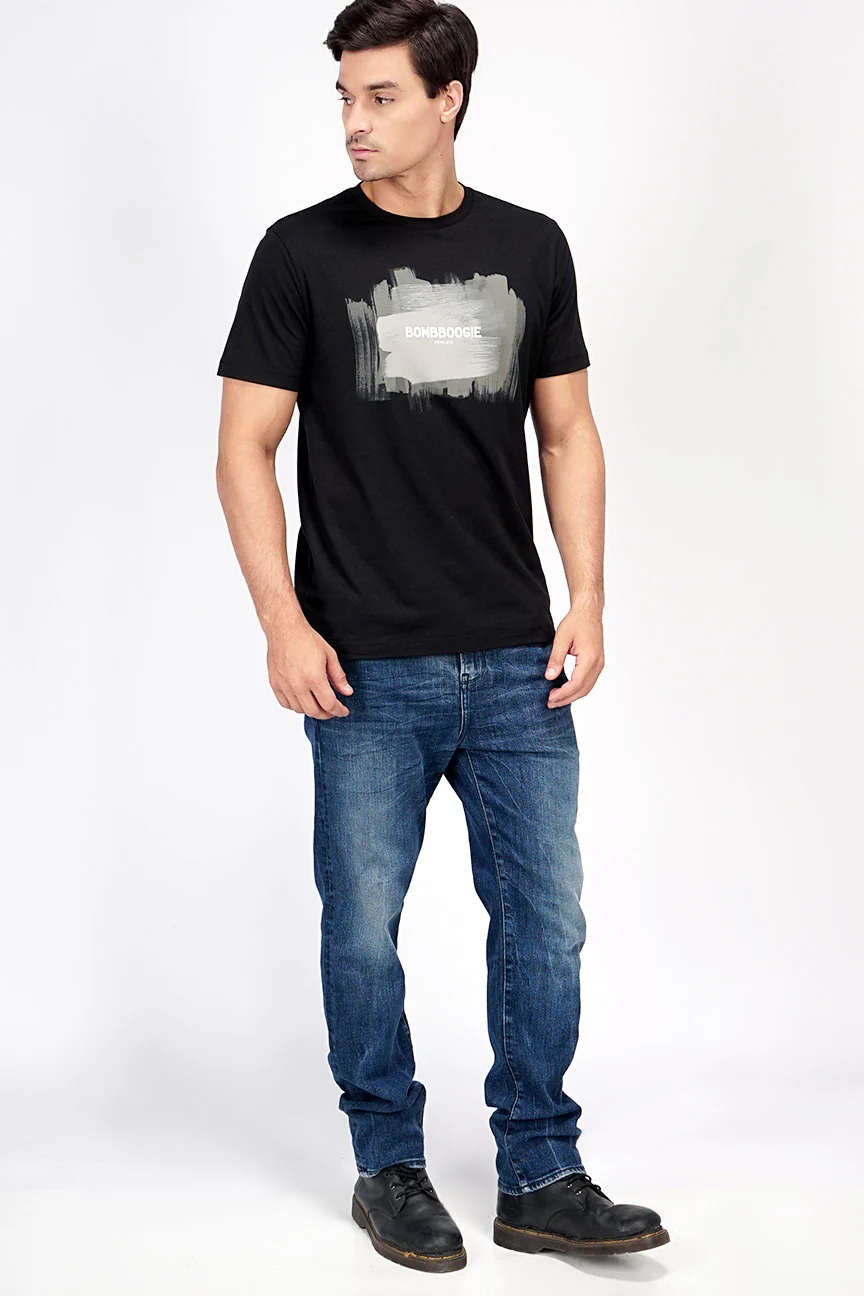 T-Shirt Lengan Pendek Basereiten Black - Image 5