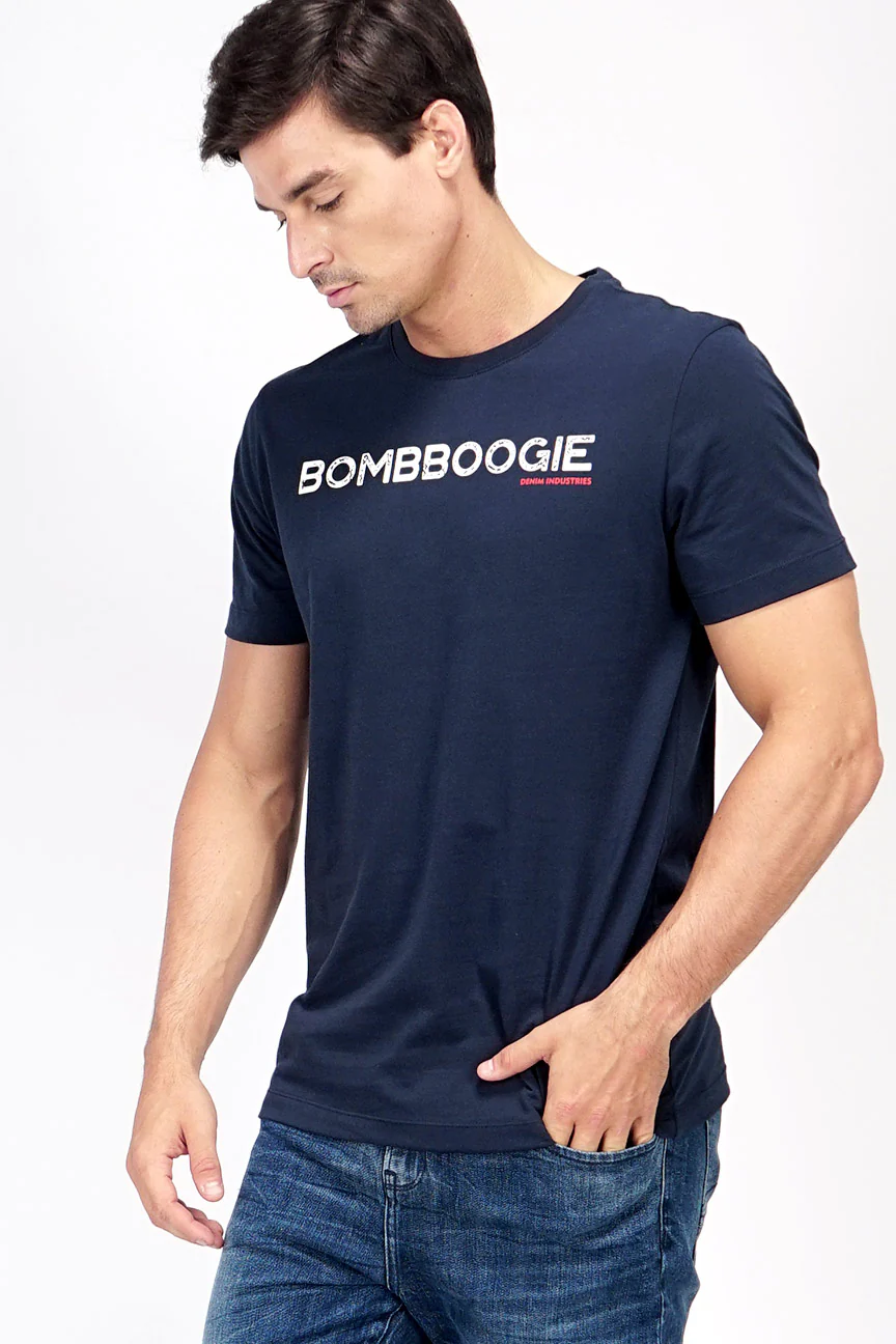 T-Shirt Lengan Pendek Baxter Navy