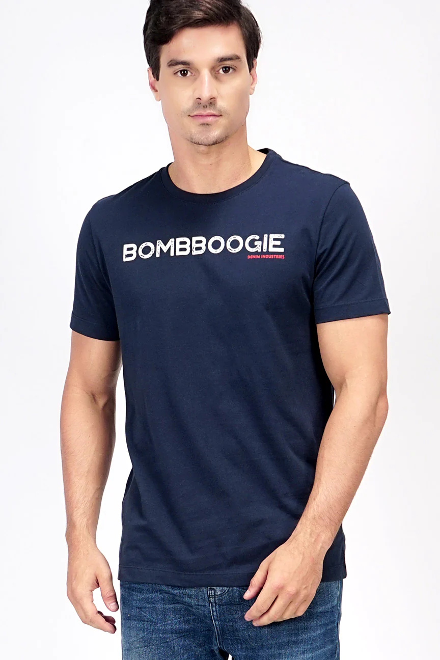 T-Shirt Lengan Pendek Baxter Navy - Image 2