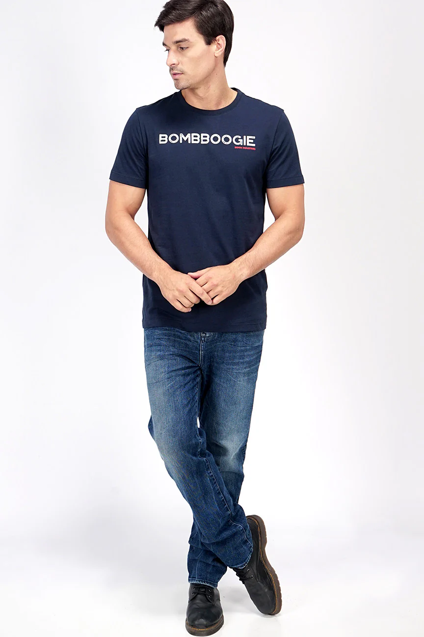T-Shirt Lengan Pendek Baxter Navy - Image 3