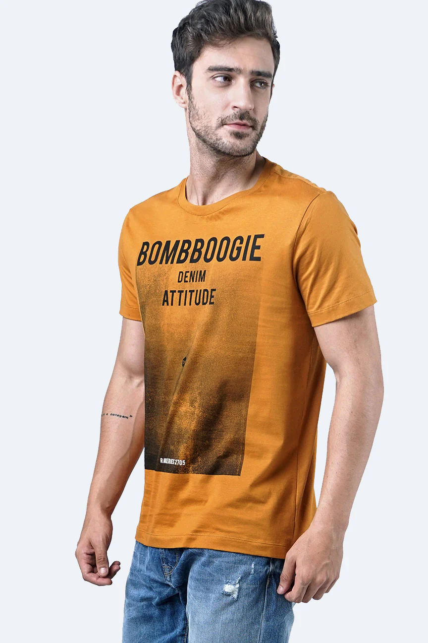 T-Shirt Lengan Pendek Beatport Dark Mustard