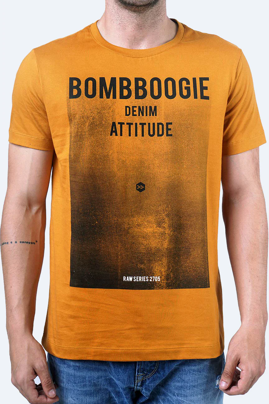 T-Shirt Lengan Pendek Beatport Dark Mustard - Image 2