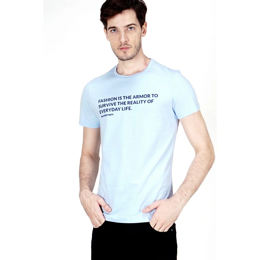 T-Shirt Lengan Pendek Deckenn Baby Blue