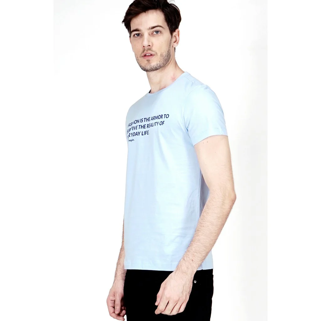 T-Shirt Lengan Pendek Deckenn Baby Blue - Image 2