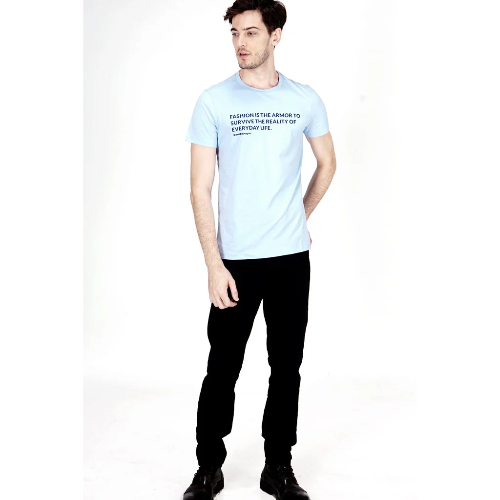 T-Shirt Lengan Pendek Deckenn Baby Blue - Image 4