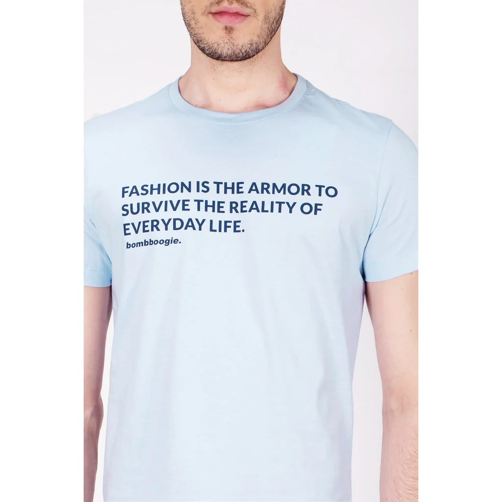 T-Shirt Lengan Pendek Deckenn Baby Blue - Image 5