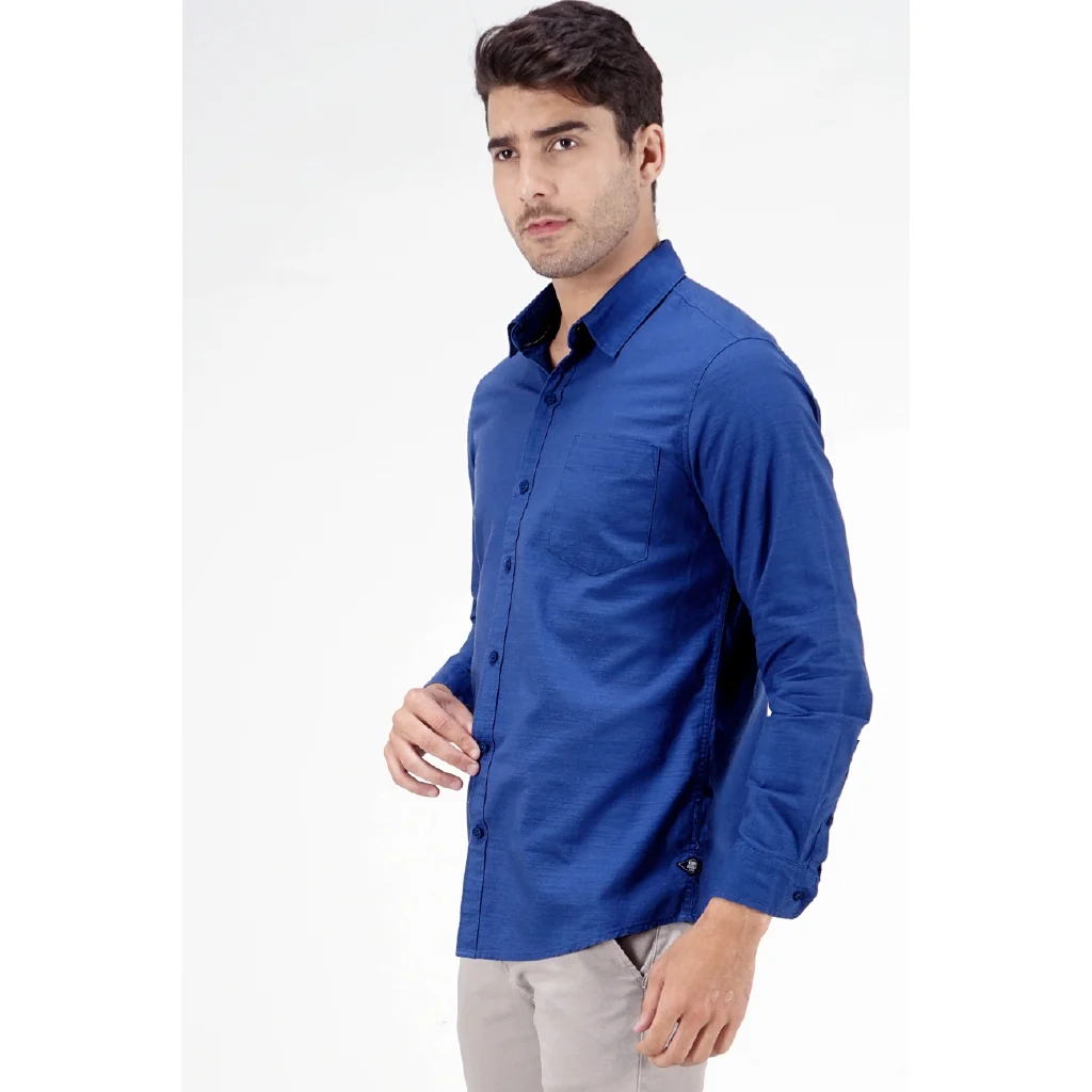 Kemeja Lengan Panjang Bombboogie Douze 2.0 Navy - Image 3