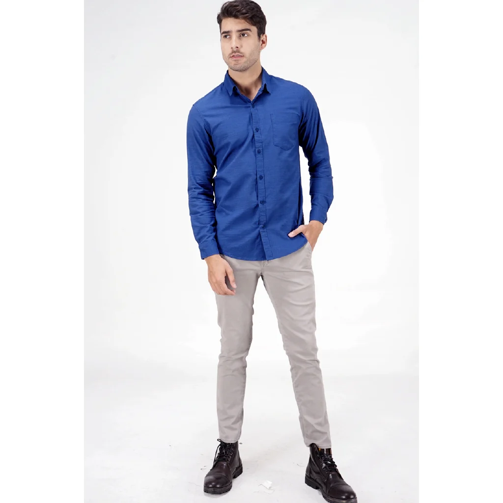 Kemeja Lengan Panjang Bombboogie Douze 2.0 Navy - Image 4