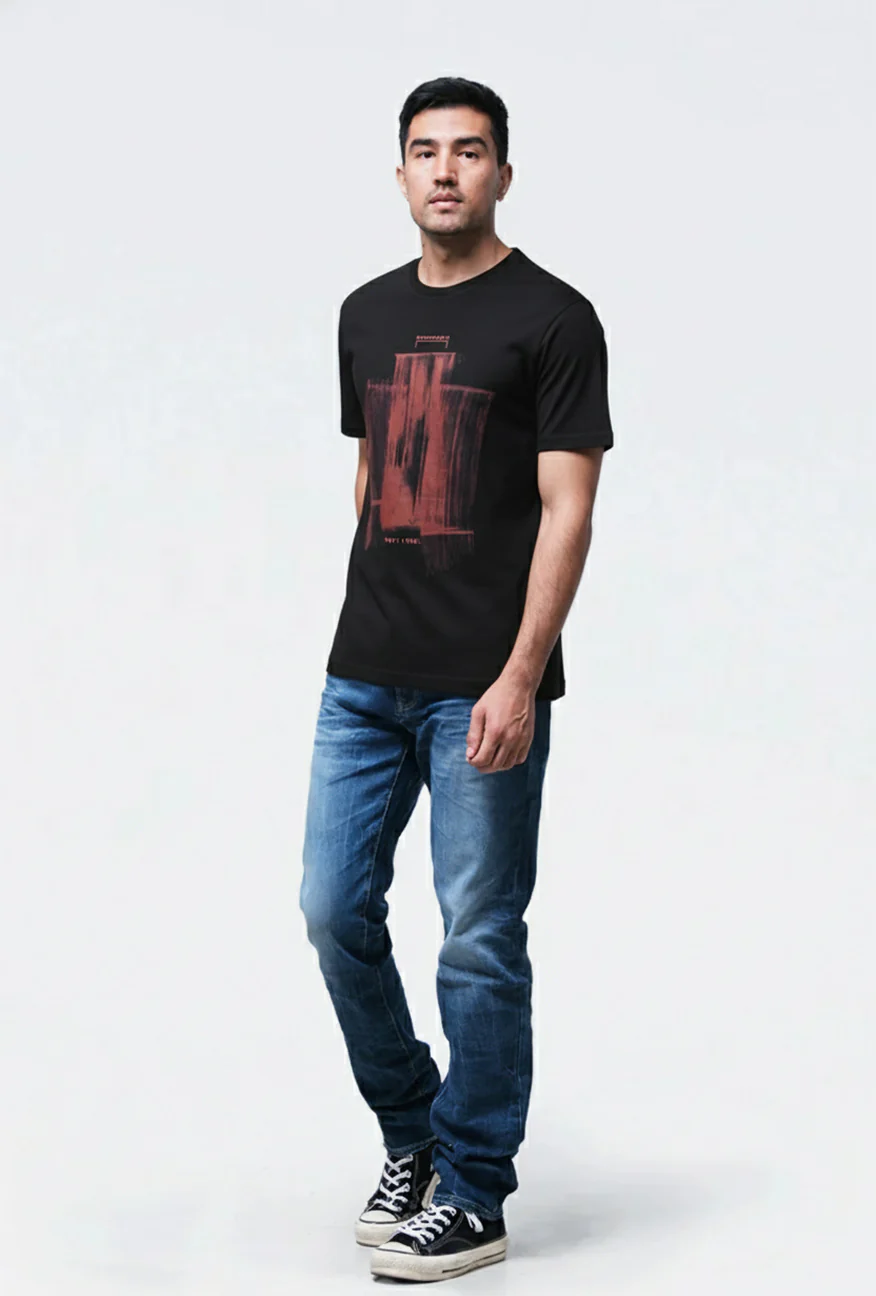 T-Shirt Lengan Pendek Slimfit Barlow Black - Image 2