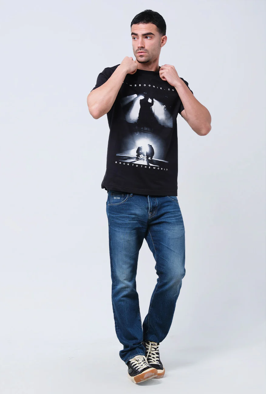 T-Shirt Lengan Pendek Slimfit Moxie Black - Image 2