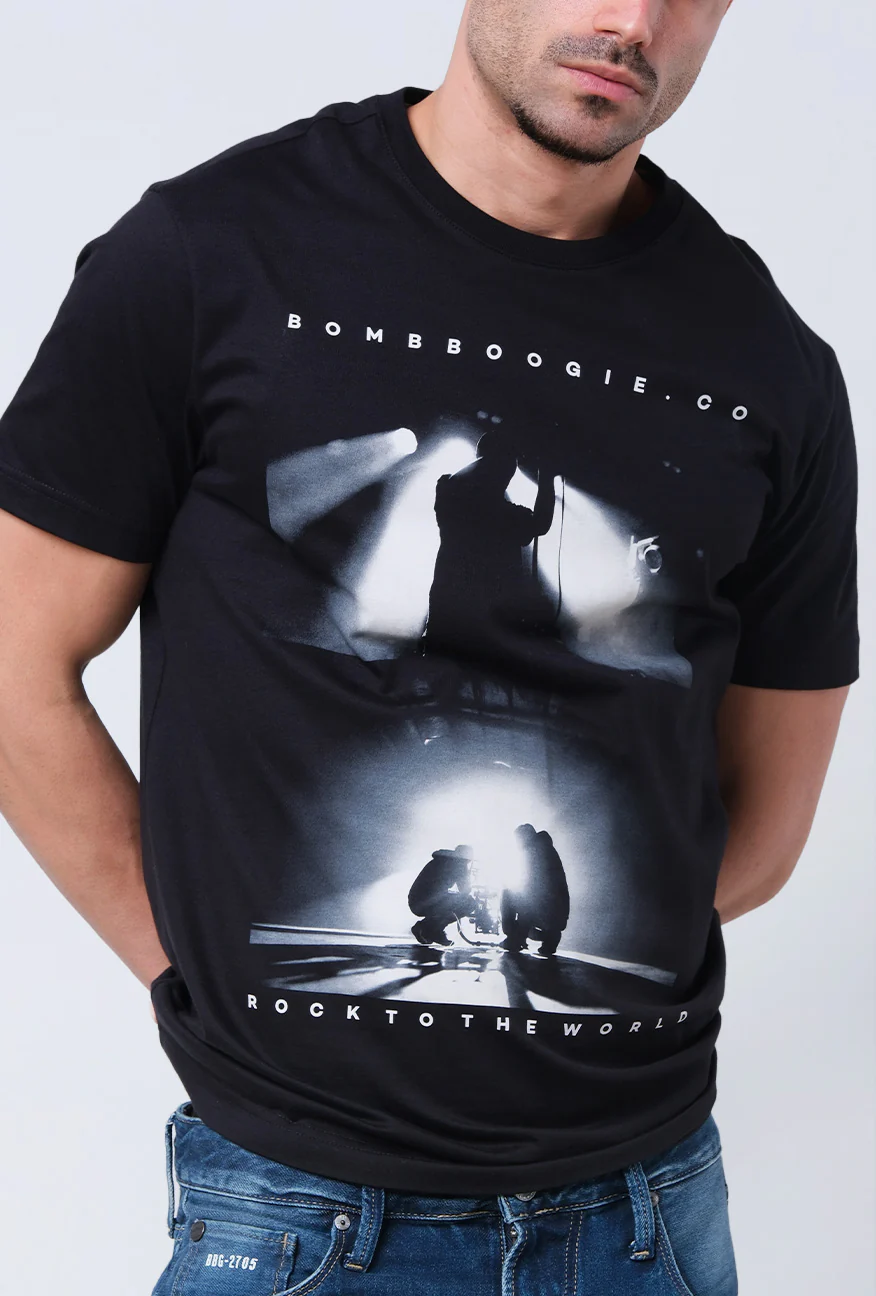 T-Shirt Lengan Pendek Slimfit Moxie Black - Image 3