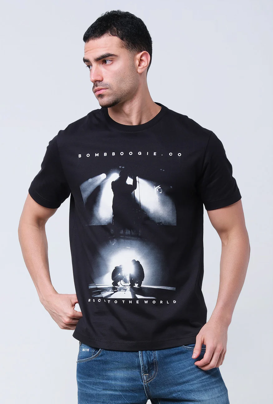 T-Shirt Lengan Pendek Slimfit Moxie Black - Image 5