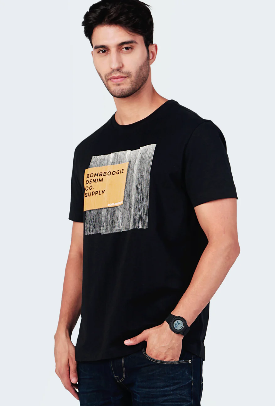 T-Shirt Malvy Black Slimfit - Image 3