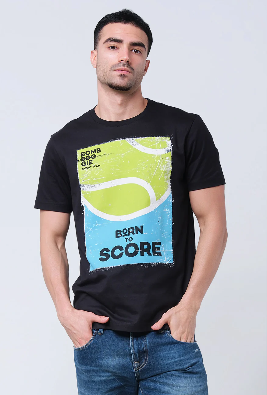 T-Shirt Lengan Pendek Slimfit Dribby Black