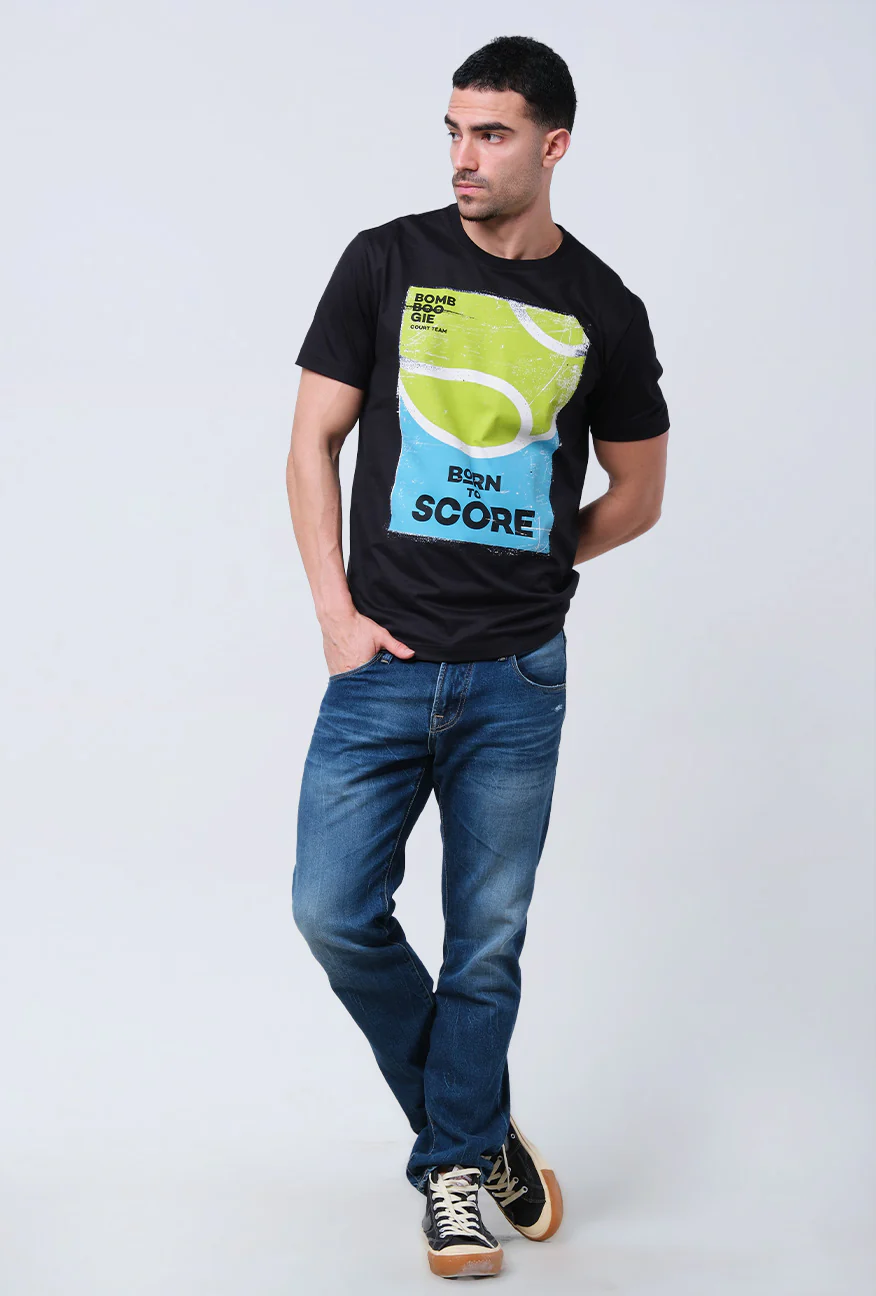 T-Shirt Lengan Pendek Slimfit Dribby Black - Image 2