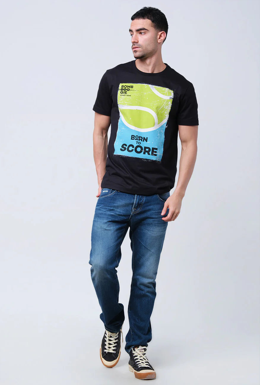 T-Shirt Lengan Pendek Slimfit Dribby Black - Image 4