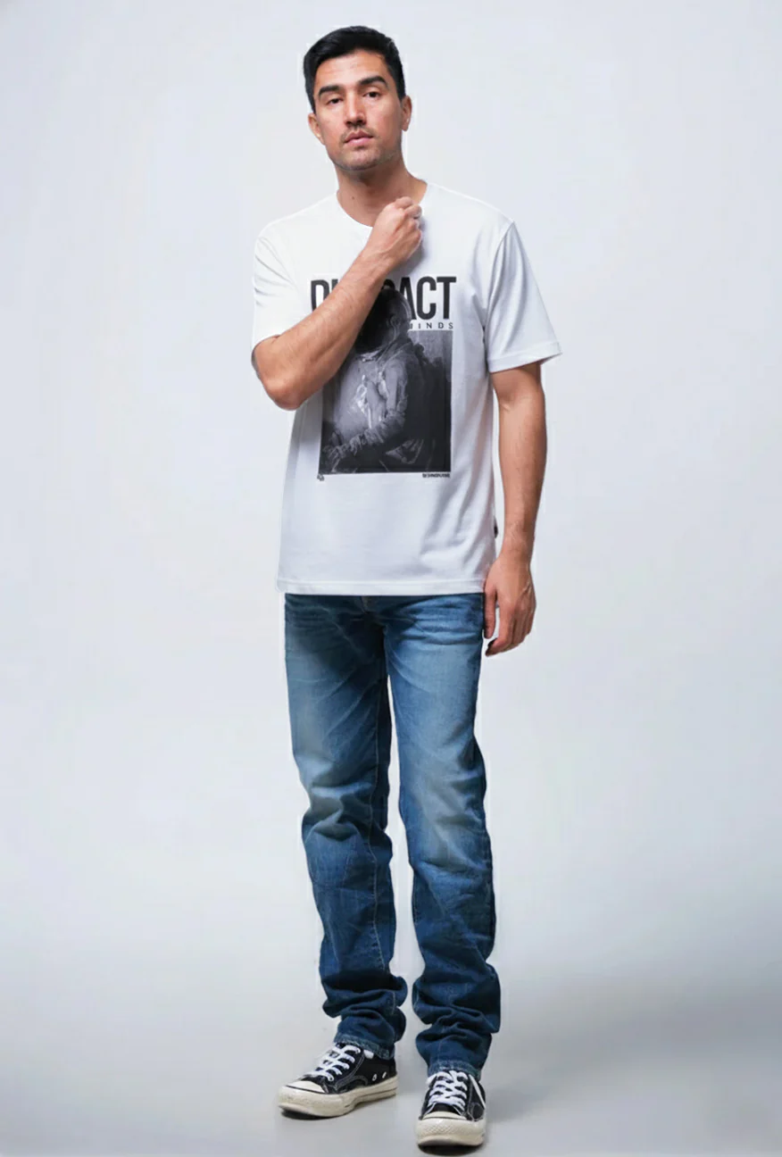 T-Shirt Lengan Pendek Slimfit Estoismo Offwhite