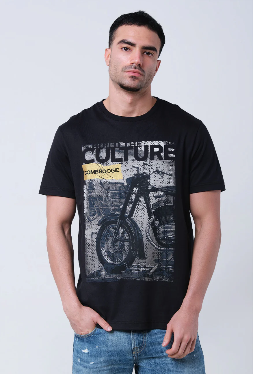 T-Shirt Lengan Pendek Slimfit Moonloft Black