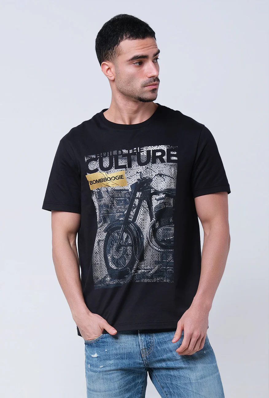 T-Shirt Lengan Pendek Slimfit Moonloft Black - Image 4