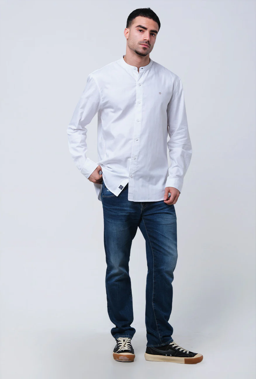 Kemeja Koko Lengan Panjang Stroby White - Image 2