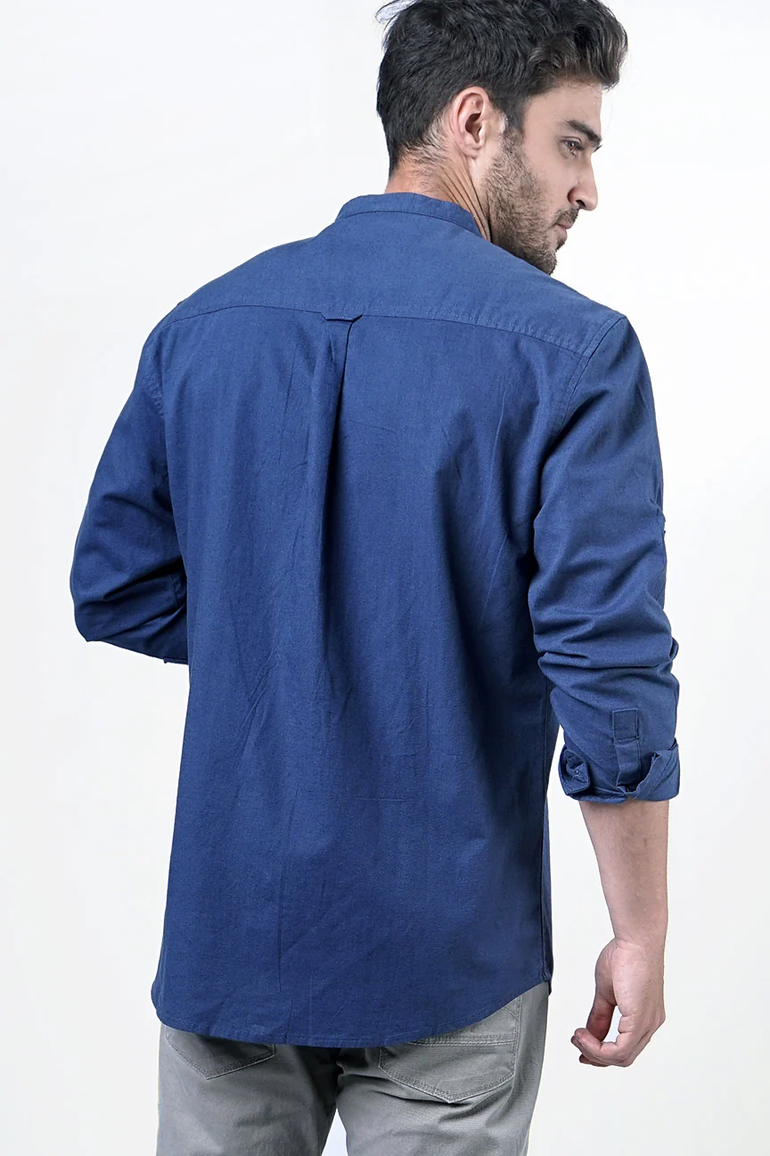 Kemeja Koko Lengan Panjang Wander Dark Blue - Image 5