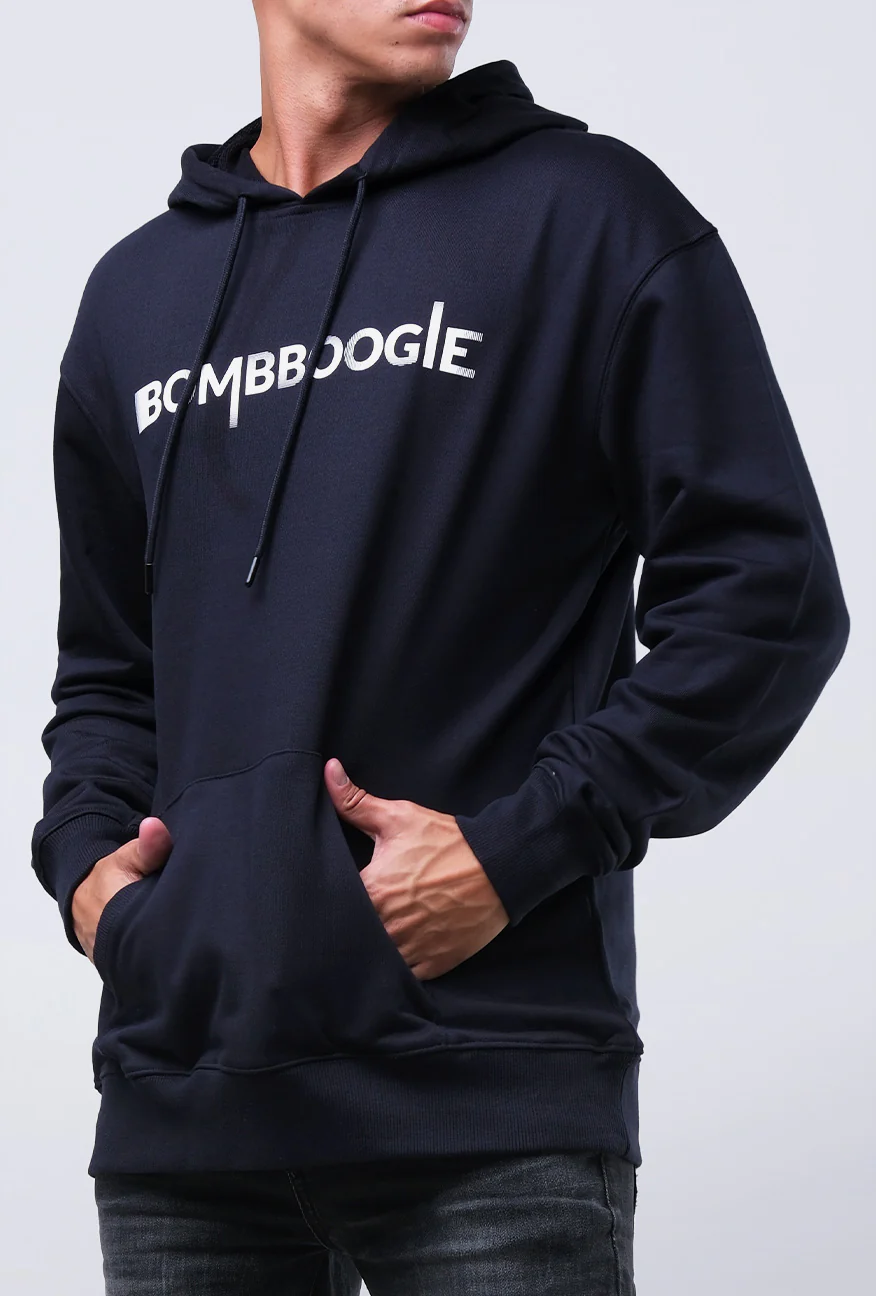 Sweater Hoodie Pria Larson Dark Navy - Image 3