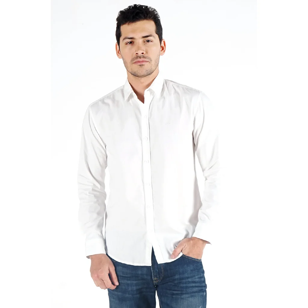 Kemeja Lengan Panjang White Orchid
