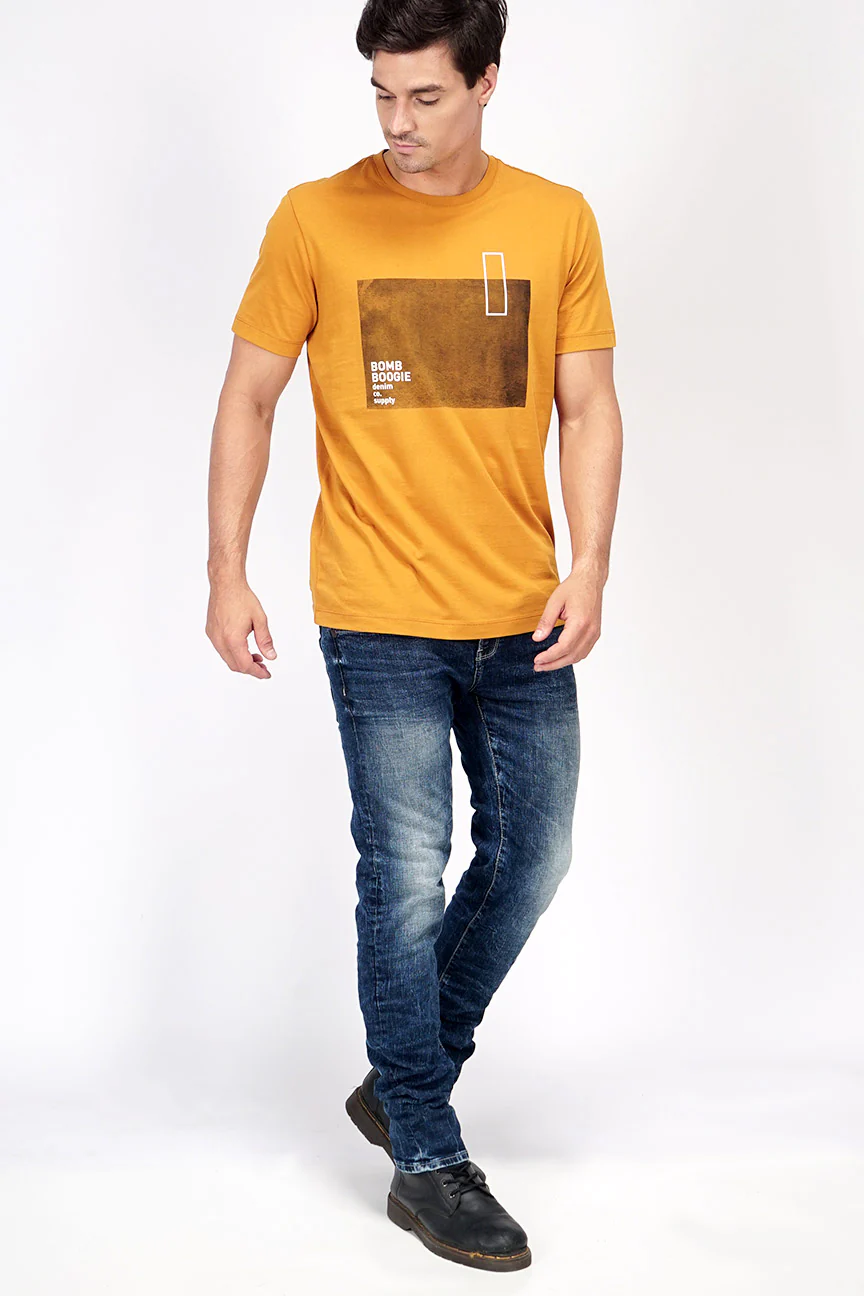 T-Shirt Lengan Pendek Brackish Dark Mustard - Image 4