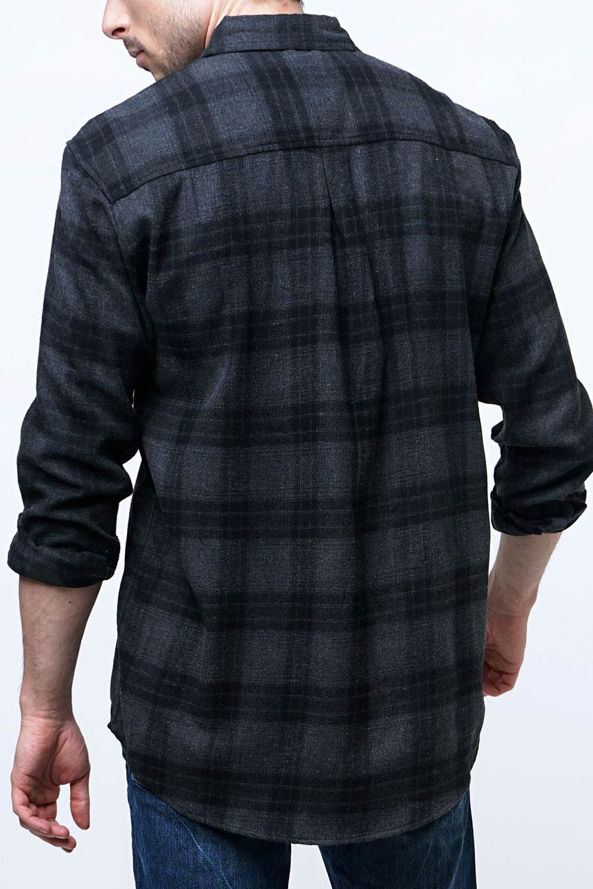 Kemeja Flanel Bradley Grey Black - Image 4