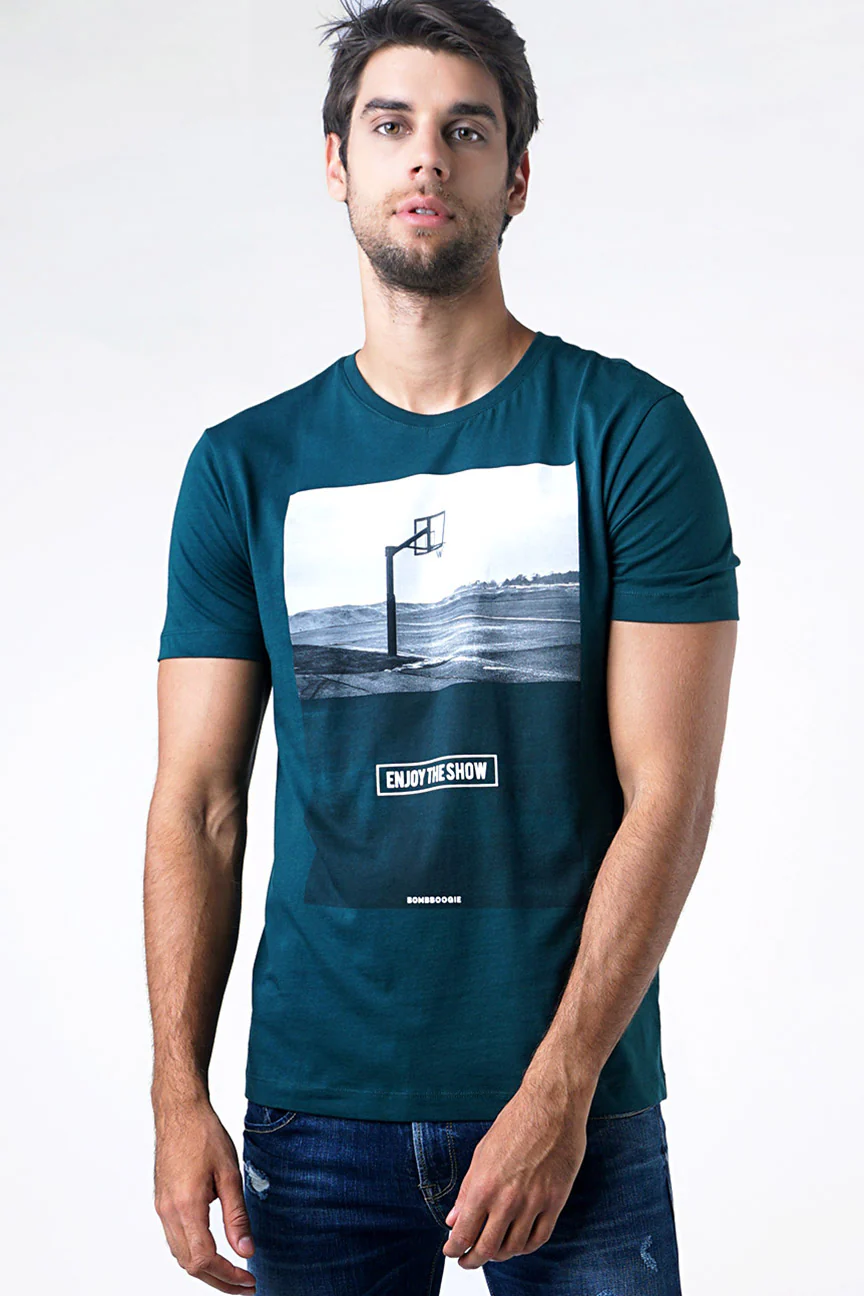 T-Shirt Lengan Pendek Bradly Dark Green