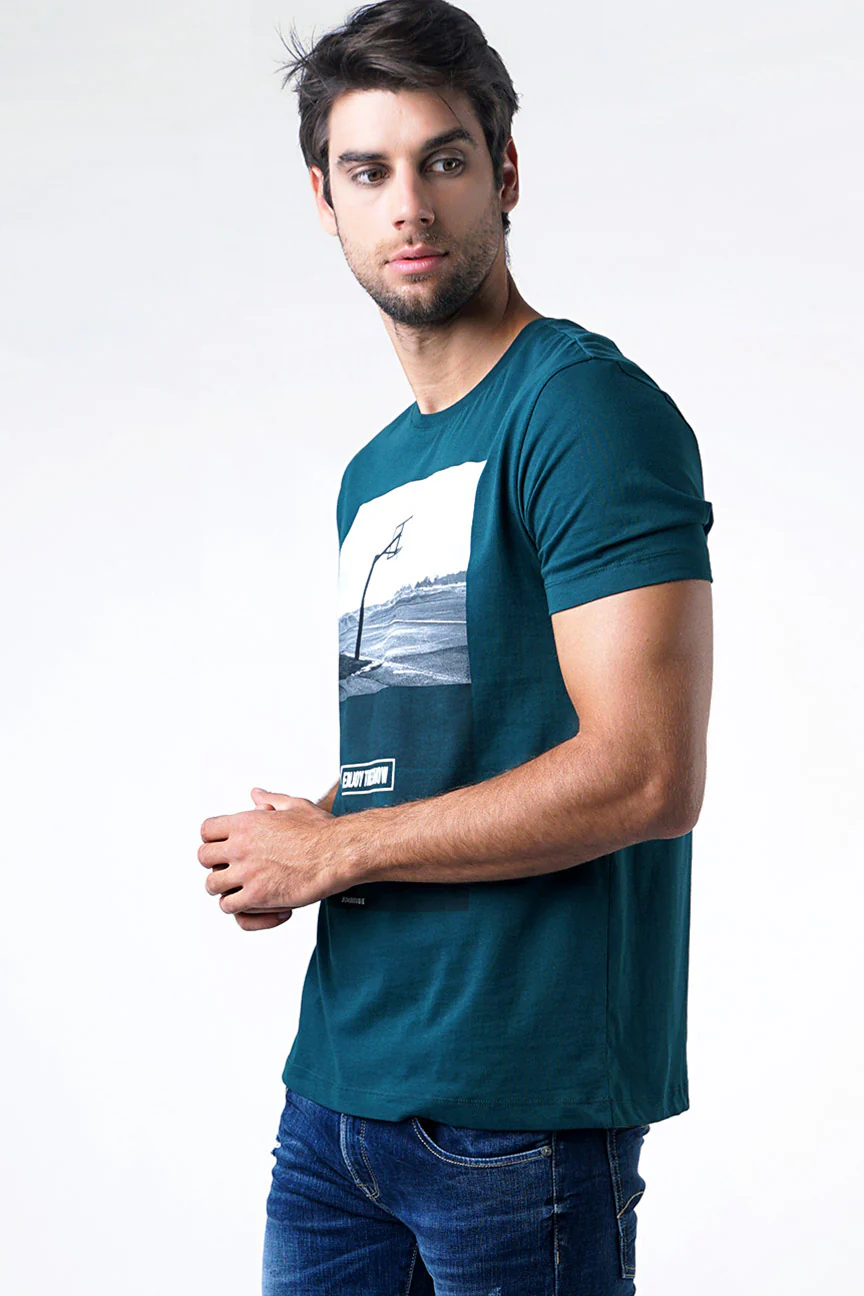 T-Shirt Lengan Pendek Bradly Dark Green - Image 2