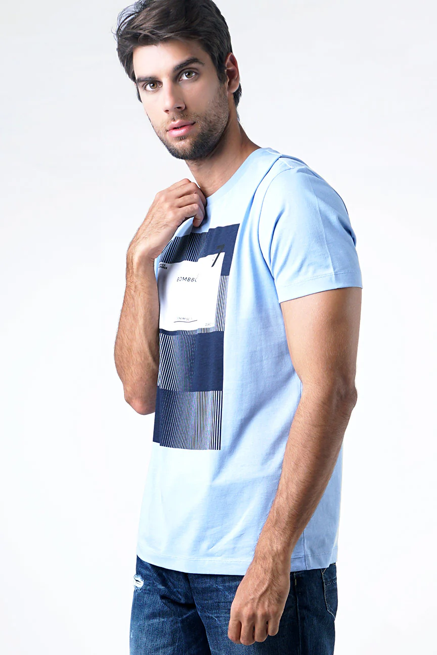 T-Shirt Lengan Pendek Briefbox Light Blue