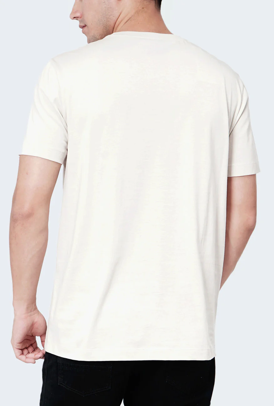 T-Shirt Lengan Pendek Calvez Light Khaki - Image 3