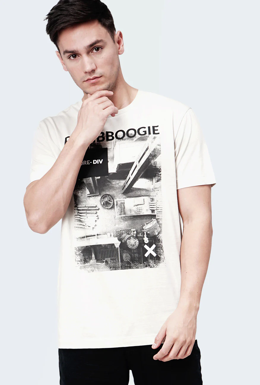 T-Shirt Lengan Pendek Calvez Light Khaki - Image 4