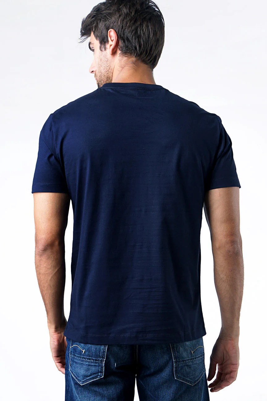 T-Shirt Lengan Pendek Carlo Dark Navy - Image 3