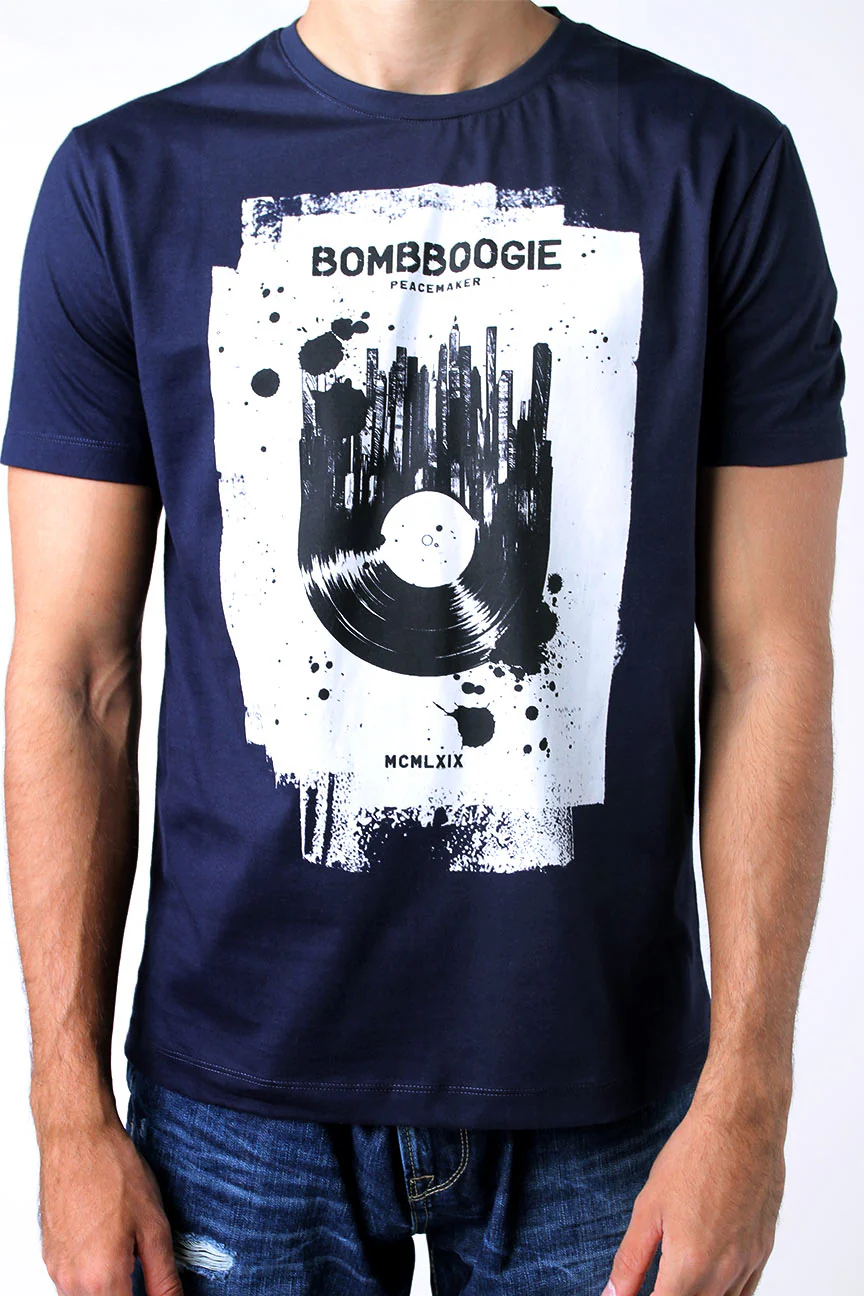 T-Shirt Lengan Pendek Carlo Dark Navy - Image 4