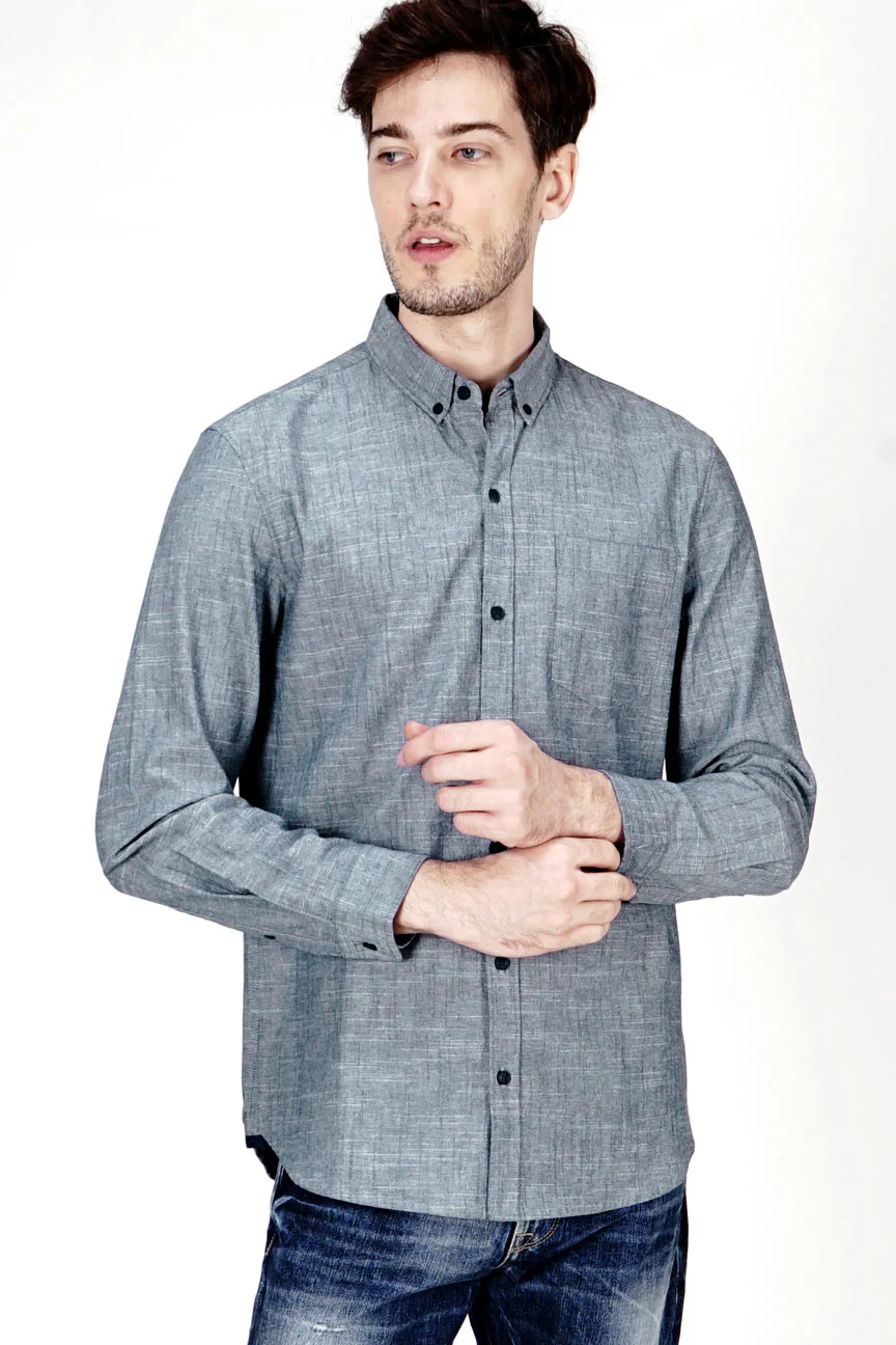 Kemeja Lengan Panjang Regular Catalyst Navy