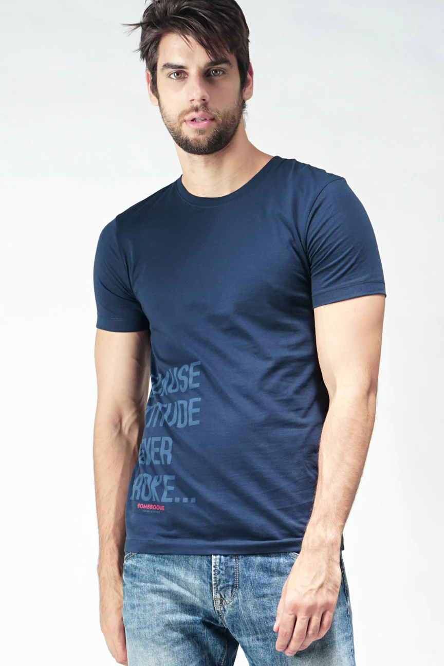 T-Shirt Lengan Pendek Charion Navy