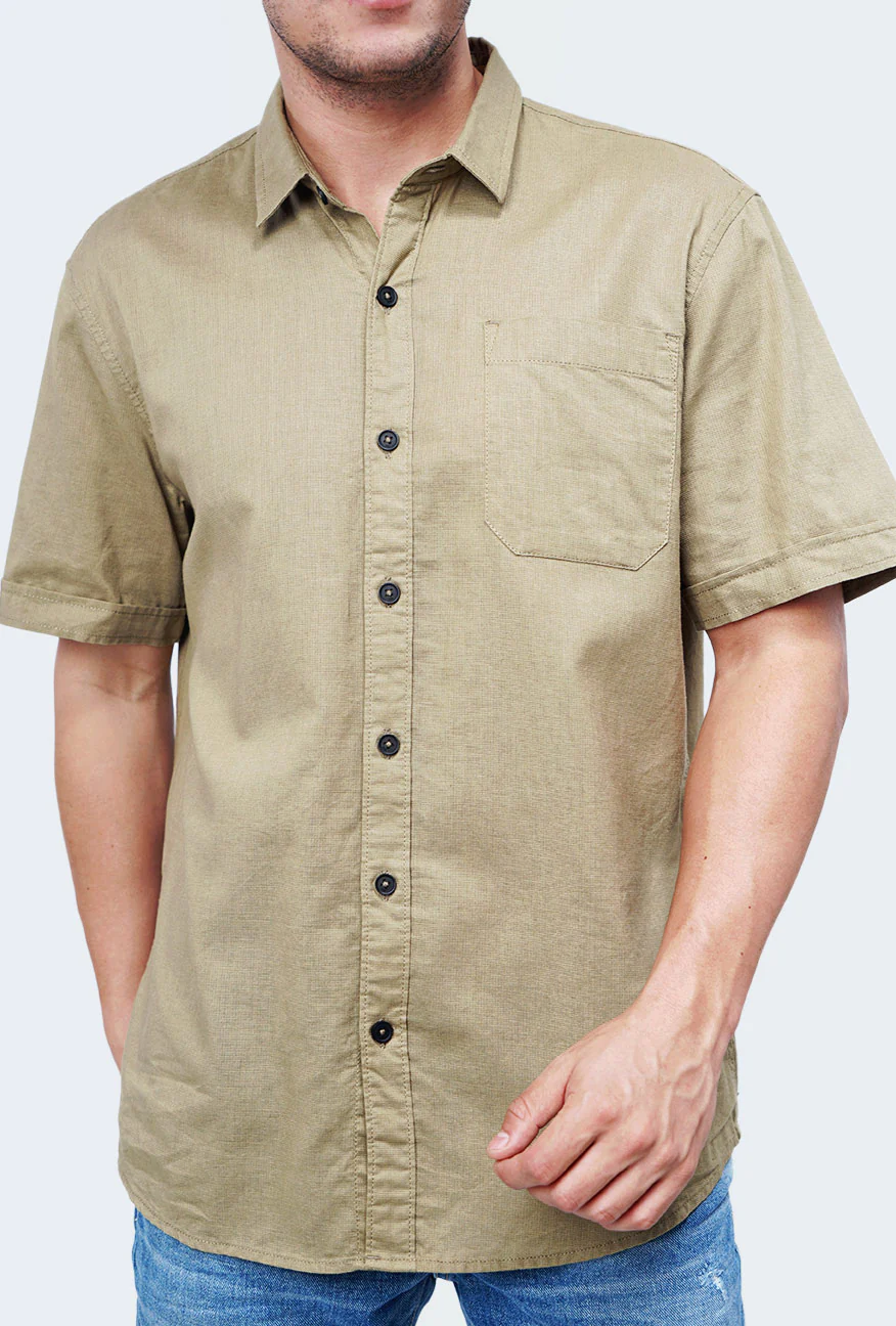 Kemeja Lengan Pendek Chula Olive Regular - Image 2