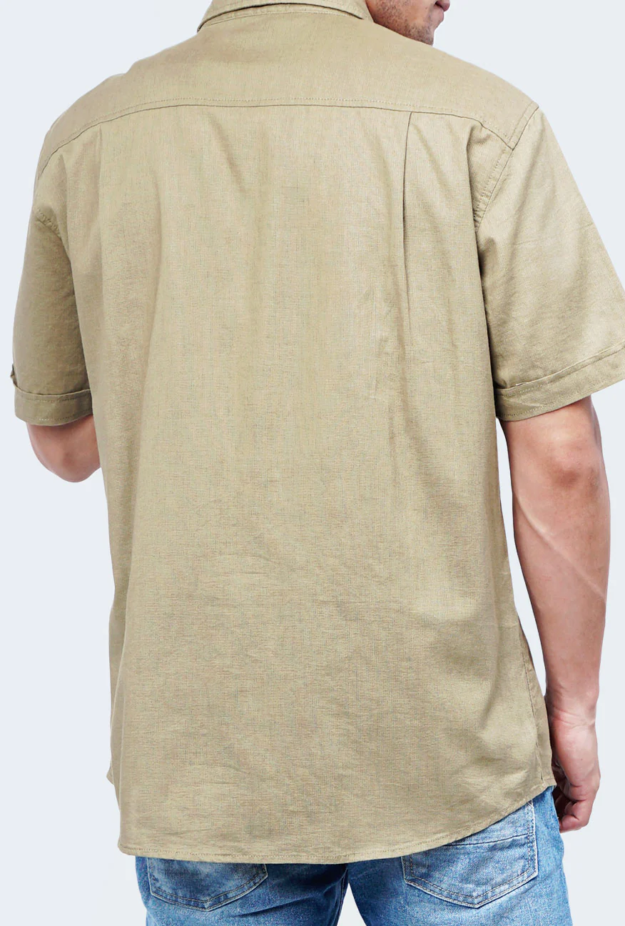 Kemeja Lengan Pendek Chula Olive Regular - Image 5
