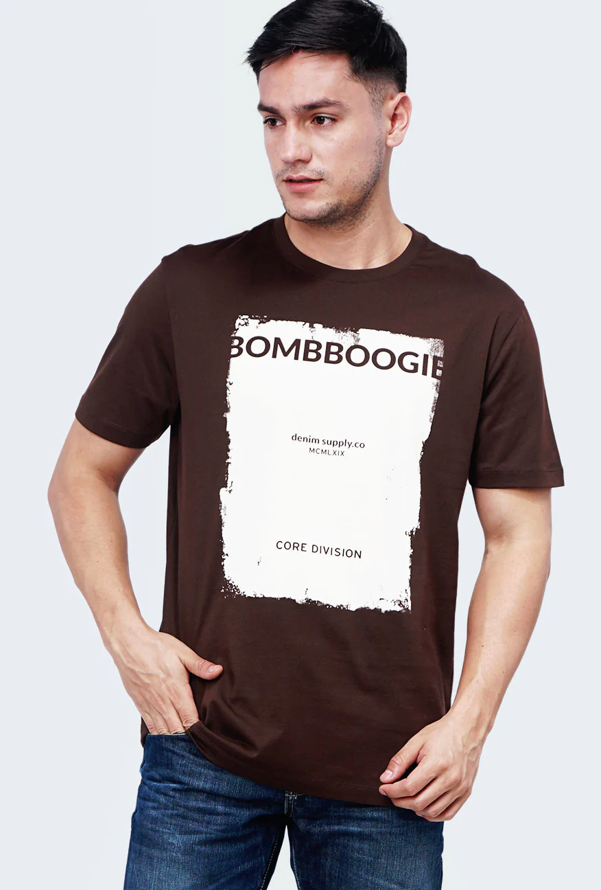 T-Shirt Lengan Pendek Clivto Brown