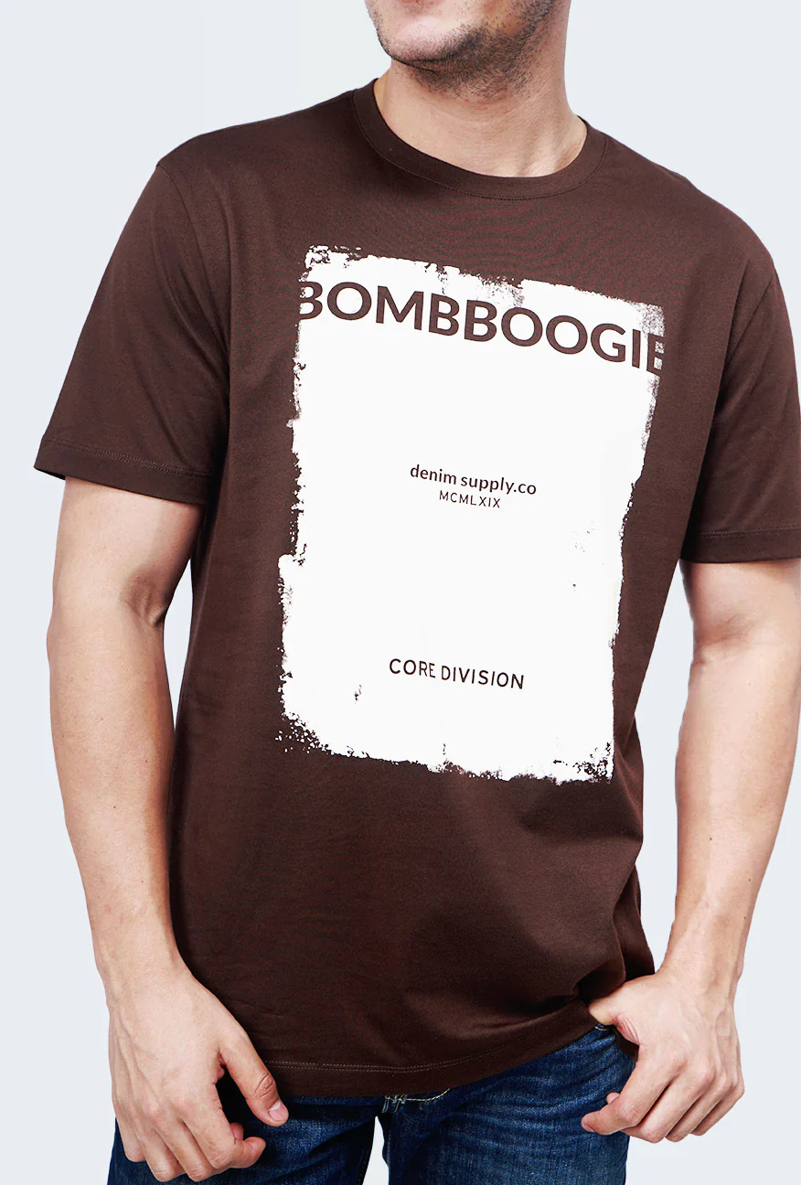 T-Shirt Lengan Pendek Clivto Brown - Image 2