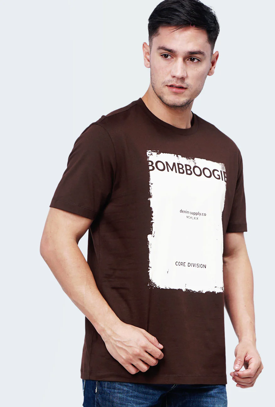 T-Shirt Lengan Pendek Clivto Brown - Image 3